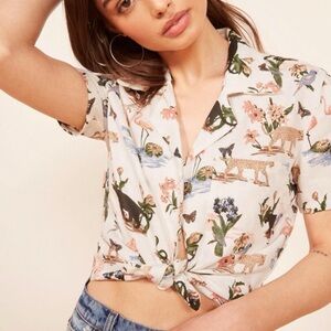 Reformation Cuba Shirt Janeiro Tropical Print